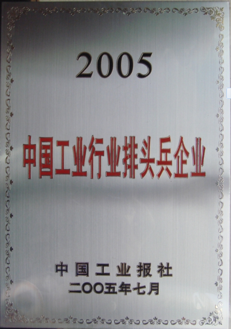 2005 中國工業(yè)行業(yè)排頭兵企業(yè)